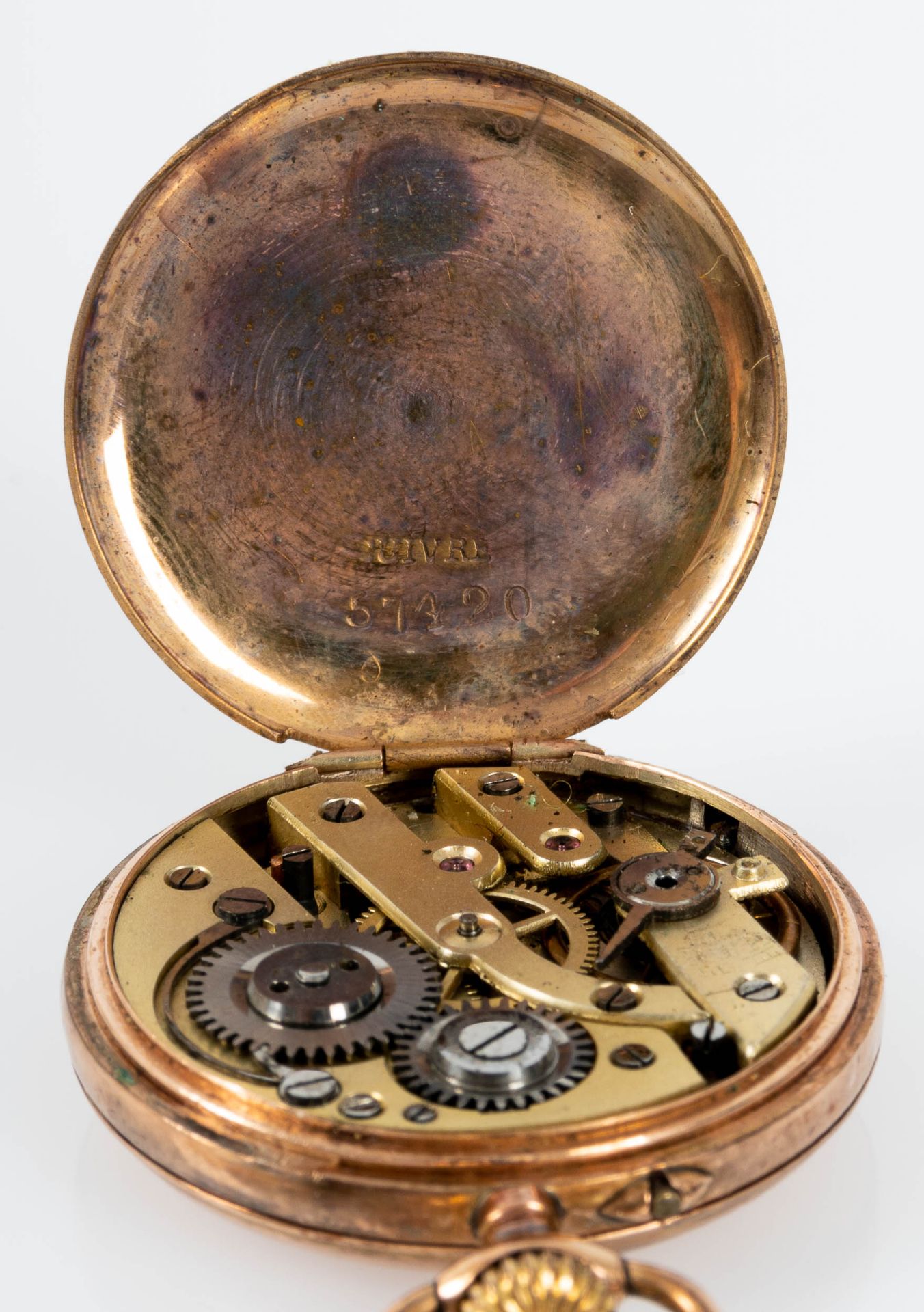 Antike, feine Damentaschenuhr an langer Uhrenkette. Rotgold 14 kt., Uhr um 1890; Durchmesser ca. 2, - Bild 11 aus 13