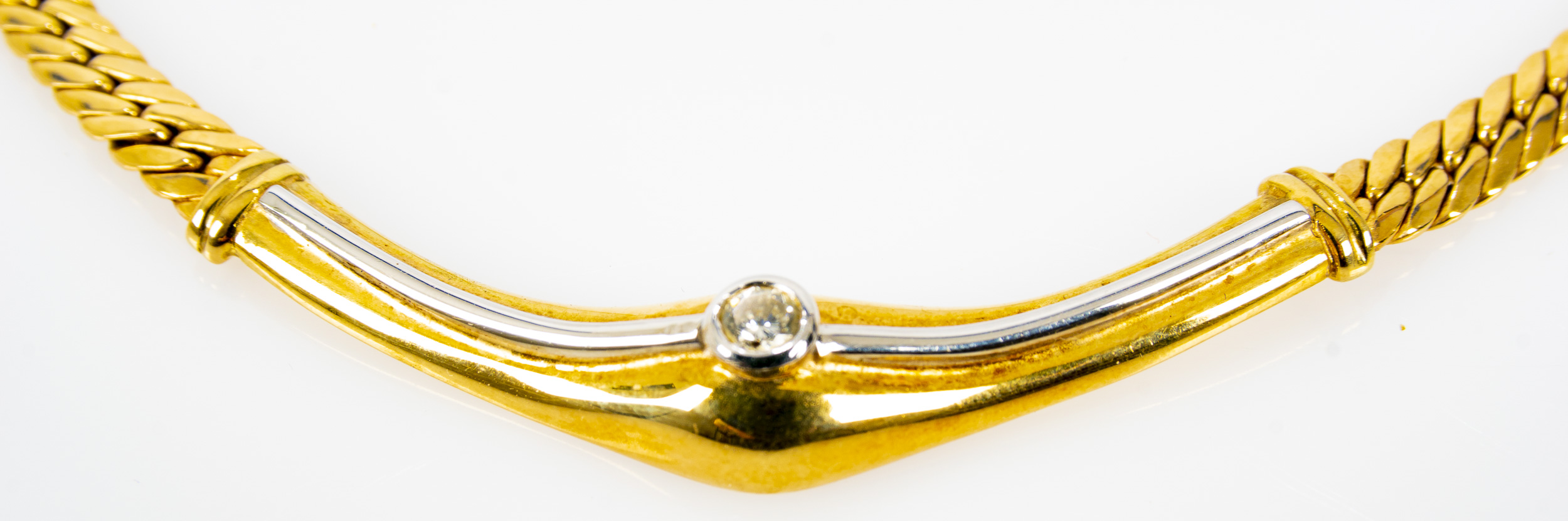 Gliedercollier aus 14 kt. Gelbgold in zeitlos attraktivem Design aus dem Hause "Weiss". Das bogenfö - Image 5 of 10