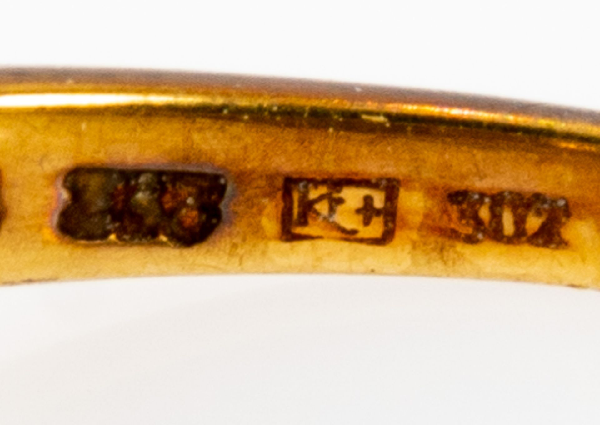 4tlg. Schmuckkonvolut 333er Gelbgoldschmuck, bestehend aus 3 Ringen ( unedler Besatz) sowie 1 Halsk - Bild 6 aus 11