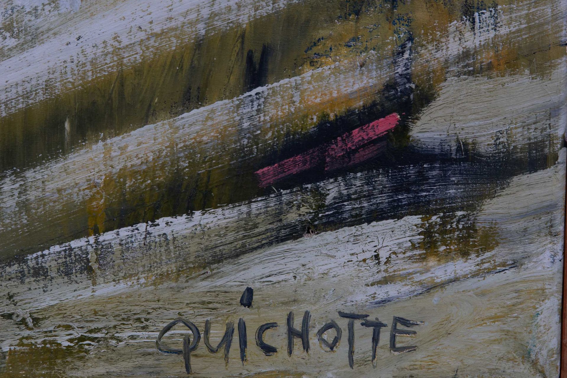 "Don Quichotte", großformatiges Gemälde, Öl/ Acryl auf Leinwand( Leinentischdecke bzw. Leinentuch), - Image 5 of 13