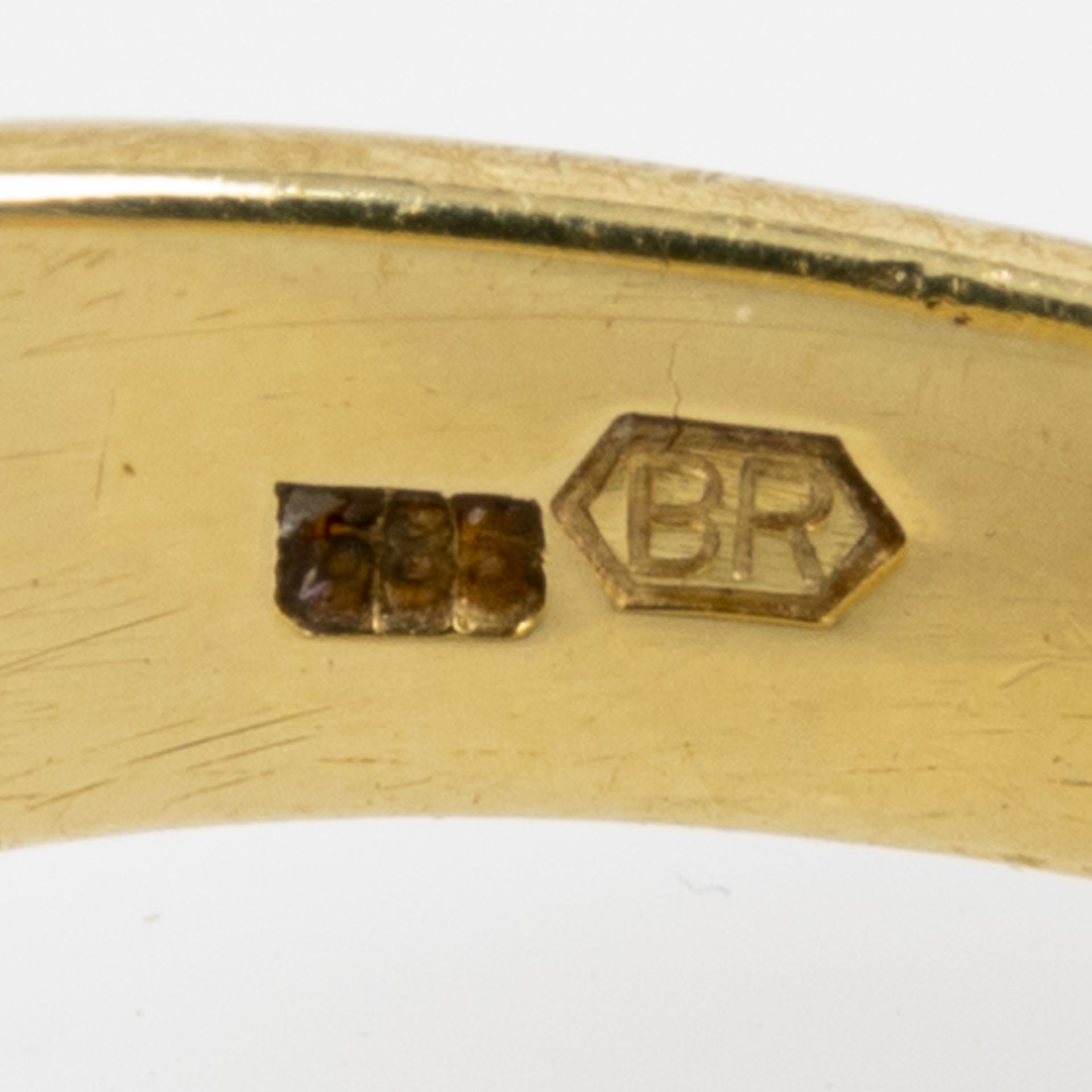 Klassischer Siegelring, schwere 14 kt. Gelbgold-Ausführung mit eingefasster Platte, unter dem Ringk - Image 7 of 7