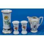 4tlg. Sammlung verschiedener Porzellanobjekte, 3x Rosenthal, 1x Meissen ( Schwertermarke 2. Wahl, H