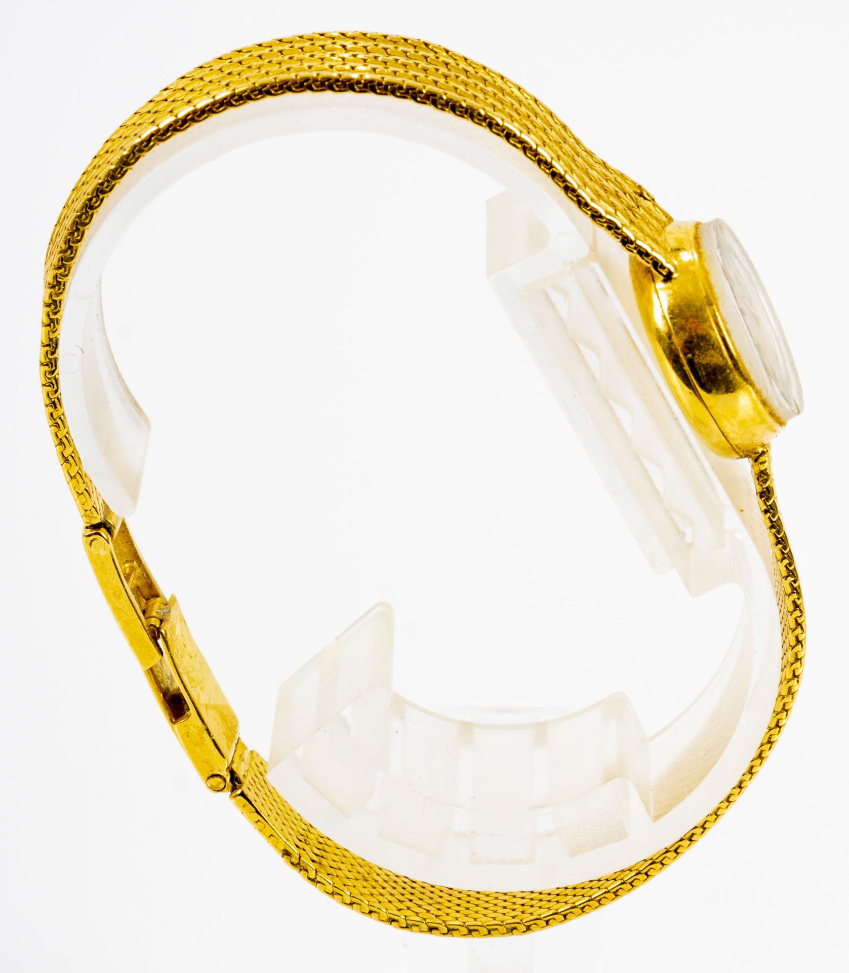 Schmuckvolle OMEGA Damenarmbanduhr der 1950er/ 60er Jahre an orig. Omega- Gliederarmband mit Faltsc - Bild 4 aus 13