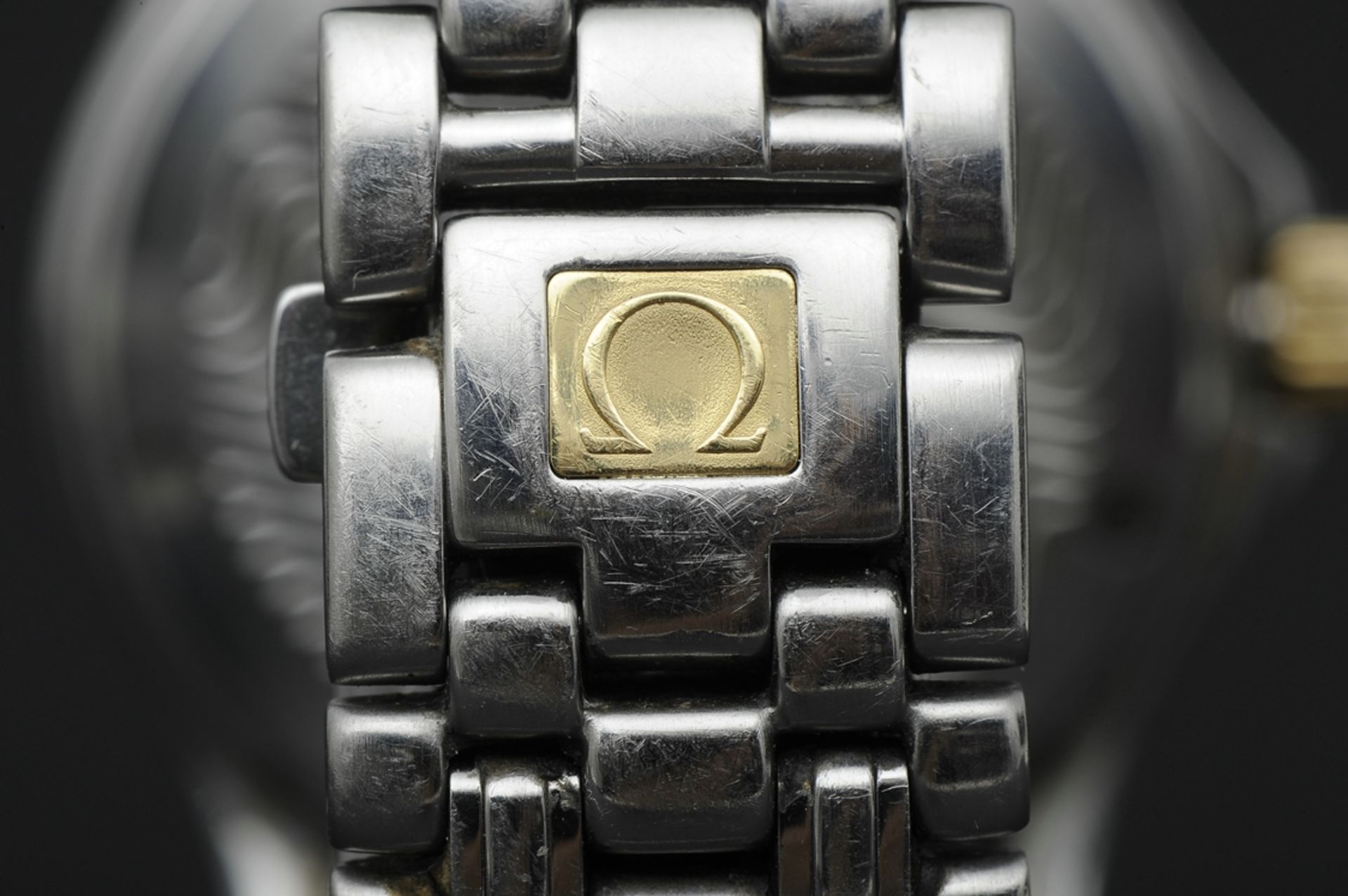 "OMEGA SEAMASTER 120 M" - Herrenarmbanduhr mit Quarzwerk, Stahl/Gold, dunkelblaues Ziffernblatt mit - Image 7 of 19
