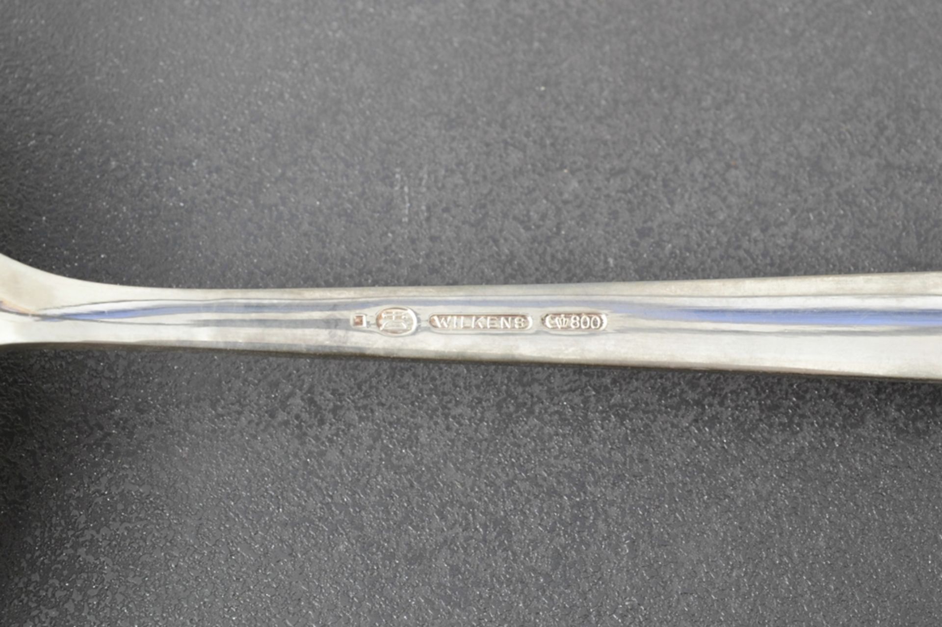 Spargelheber, Wilkens/Bremen, 800er Silber massiv, Länge ca. 22 cm, Mitte 20. Jahrhundert, Besitzer - Image 4 of 4