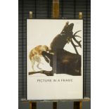 "Picture in a frame" - hinter Glas gerahmter Farbdruck von 2012, nach einem Entwurf von John Baldes