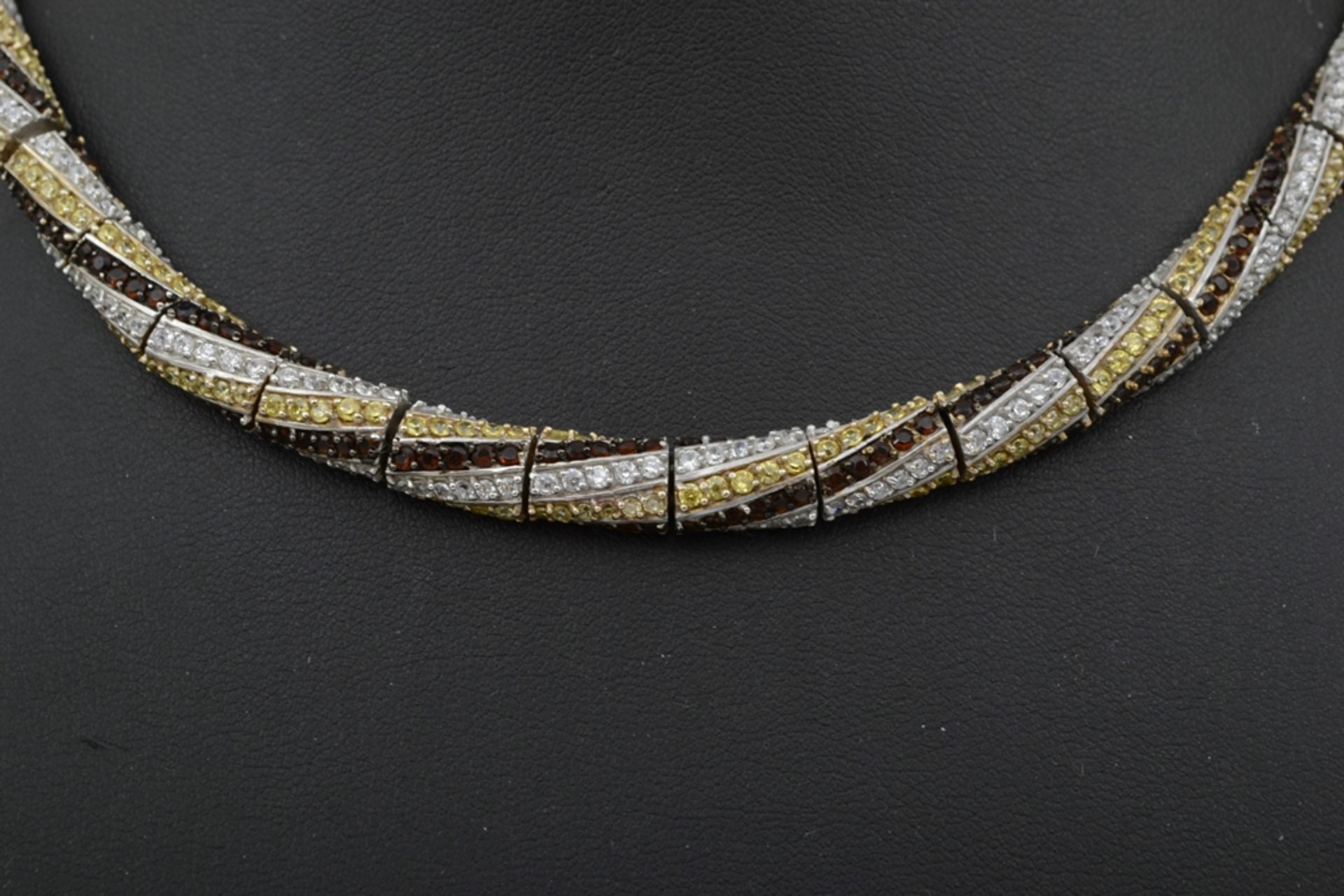 4teiliges Schmuckset, bestehend aus Halskette (Länge ca. 43 cm), Paar Ohrclips (Länge ca. 3 cm, Bre - Image 2 of 4