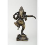 Stehende "Ganesha", Bronze, asiatischer Raum, unbekanntes Alter, Höhe ca. 16 cm.
