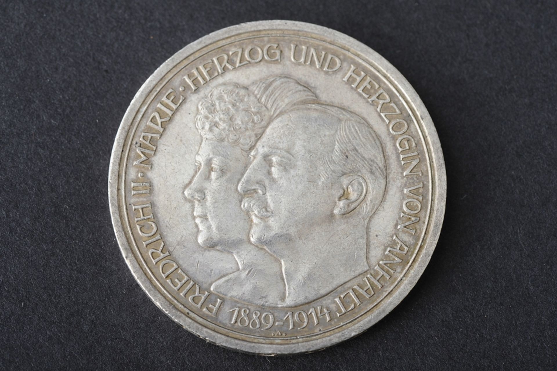 5 Reichsmark. Anhalt, 1914; Silber, Buchstabe A. (ss/ vz). - Bild 2 aus 3
