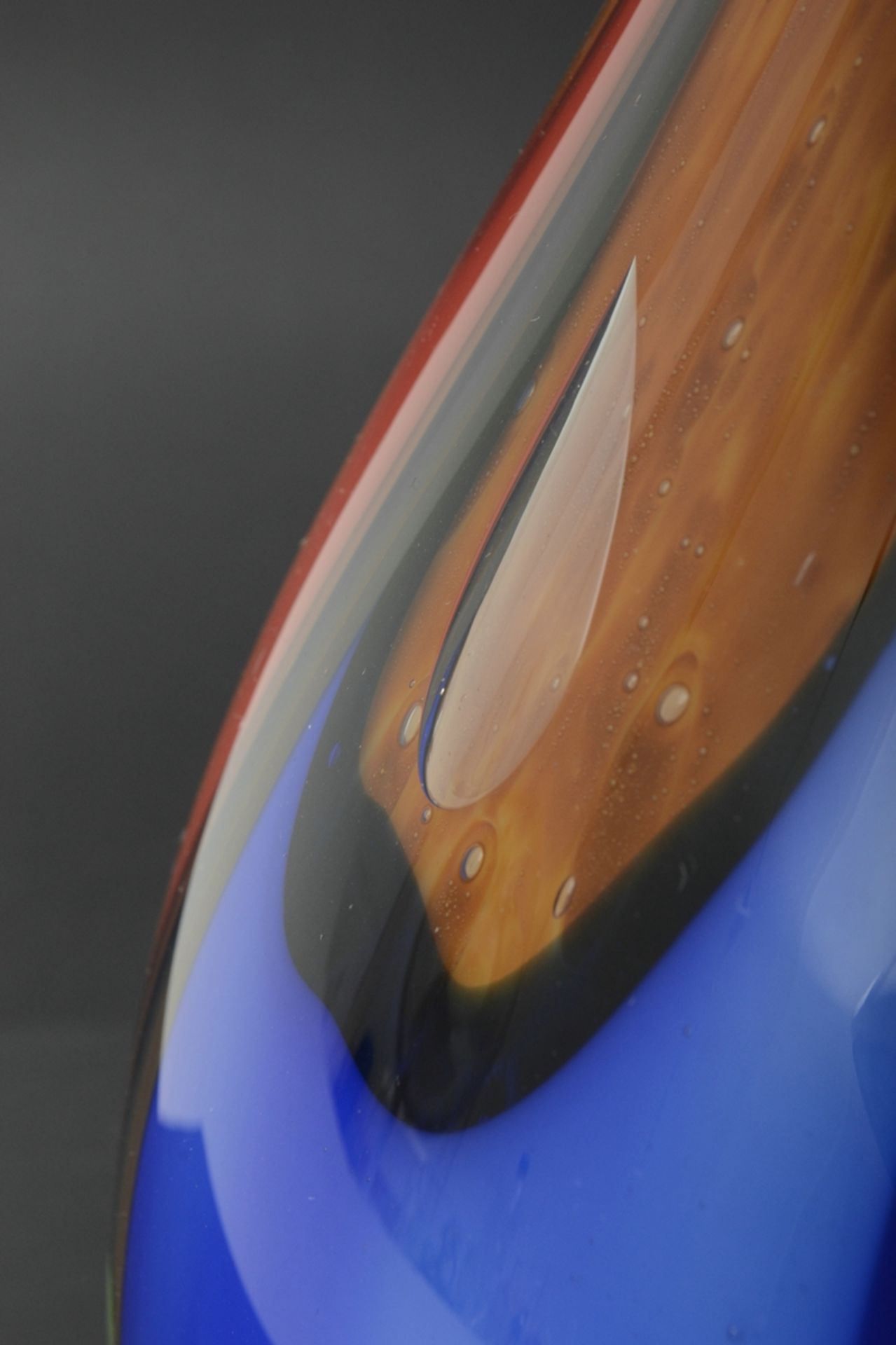 Große, schwere, dickwandige Murrinen Glasvase, wohl Murano 20./ 21. Jhdt.; sehr schöner Erhalt; Höh - Image 2 of 13