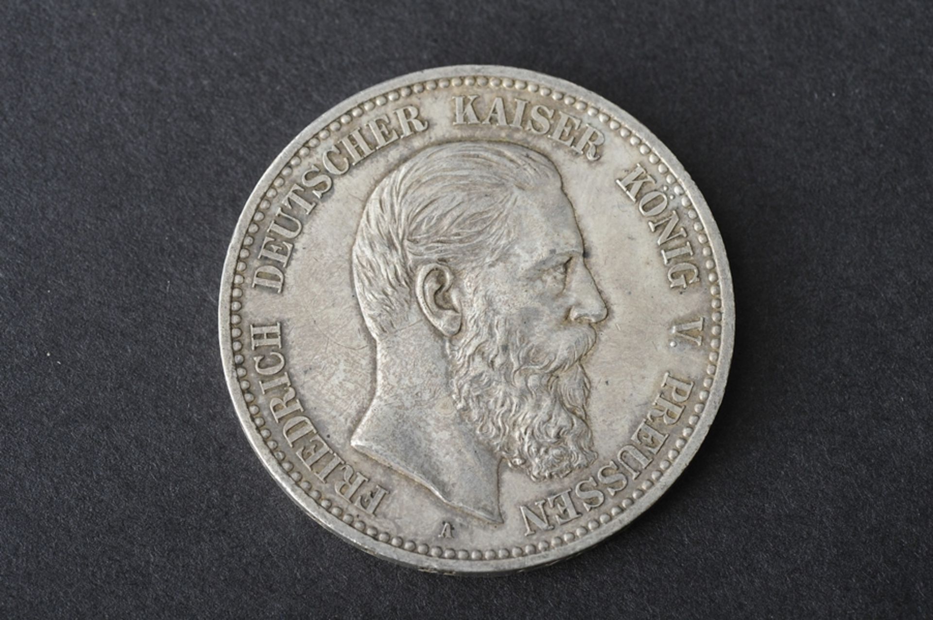 5 Reichsmark, Preussen, 1888; Silber, Buchstabe A (ss).