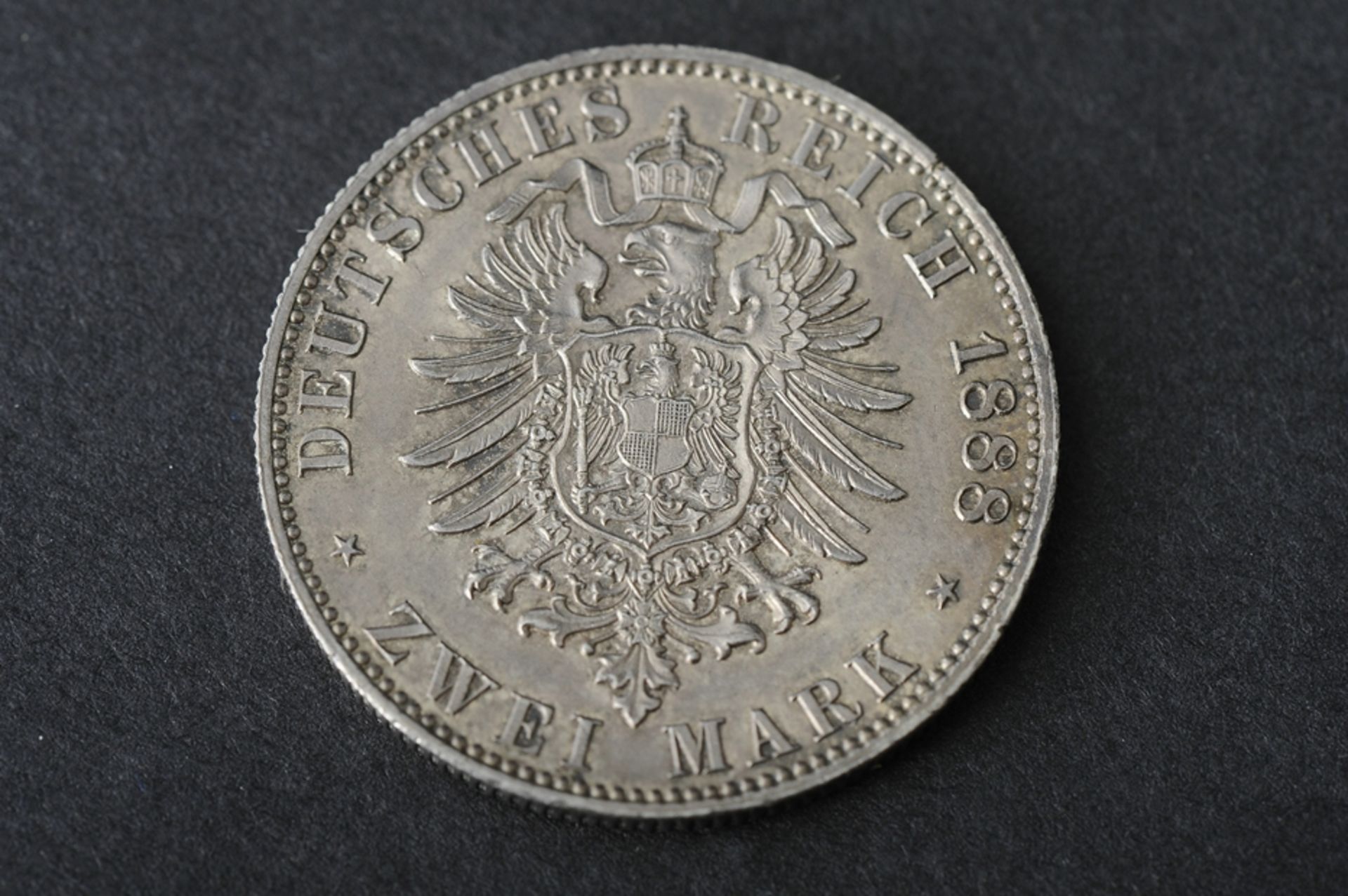 2 Reichsmark, Preussen, Buchstabe "A", 1888, Silber. - Bild 2 aus 3