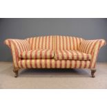 Gemütliches englisches Sofa/Couch, freistehend gearbeitetes, 2sitziges Sofa mit gebogenen Lehnen, l