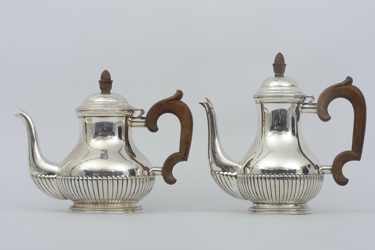 5teiliges Tee- und Kaffeeservice, 800er Silber massiv, bestehend aus Teekanne (Länge ca. 26 cm, ca. - Image 8 of 21