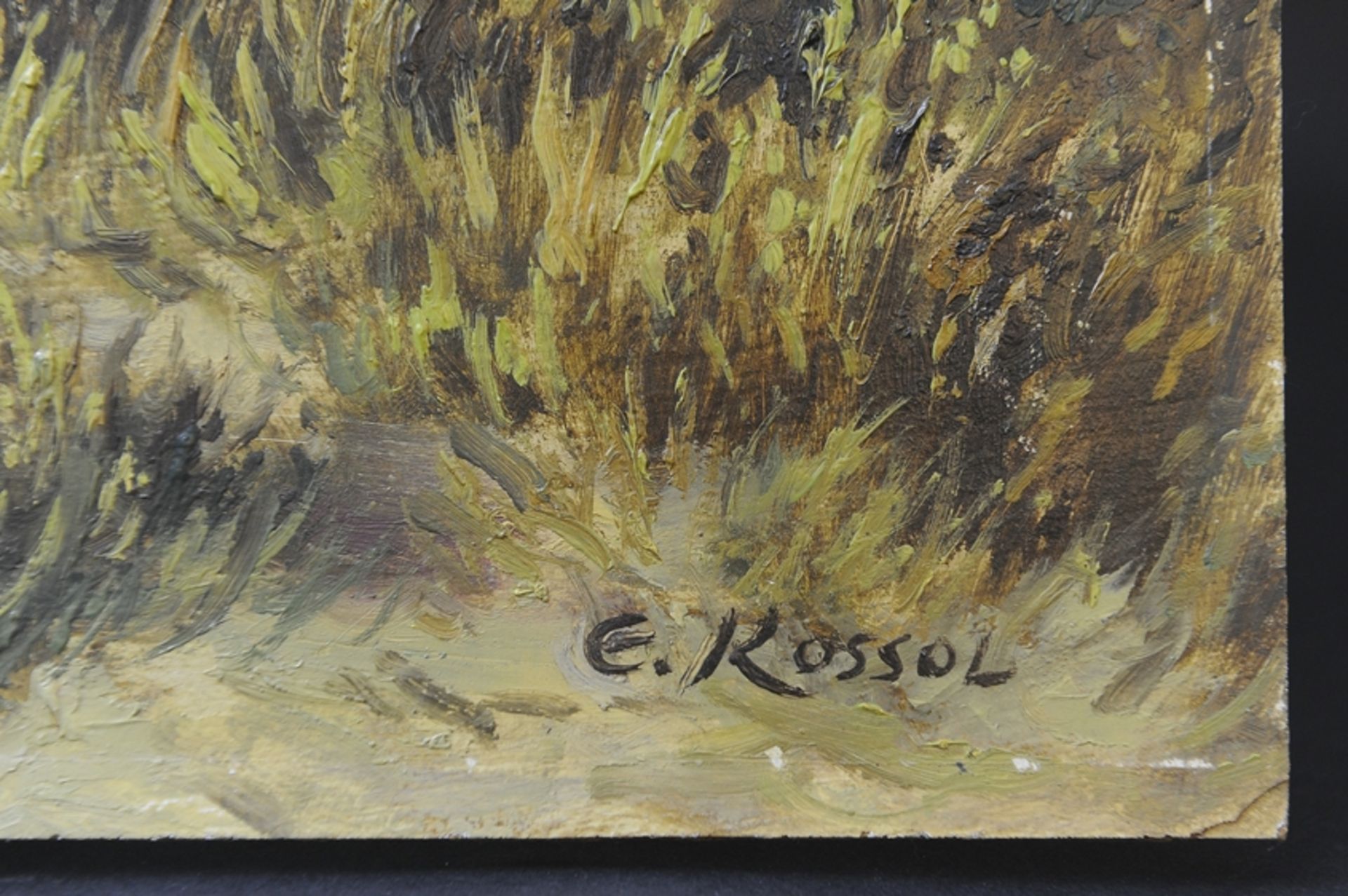 "Elche" in weiter Landschaft, Gemälde, Öl auf Schichtholzplatte, ca. 50 x 60 cm, unten rechts signi - Image 2 of 7