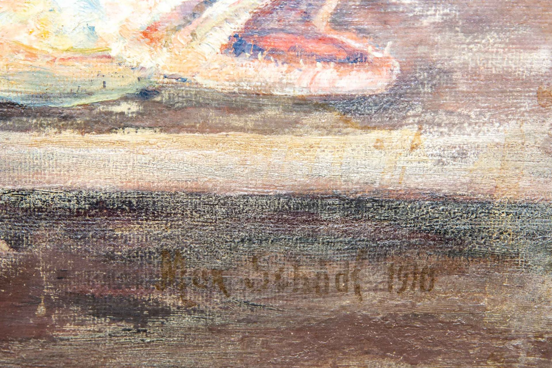 "Stilleben mit Karpfen", Gemälde Öl auf Platte, ca. 57 x 65 cm, unten rechts uneindeutig signiert & - Image 9 of 9