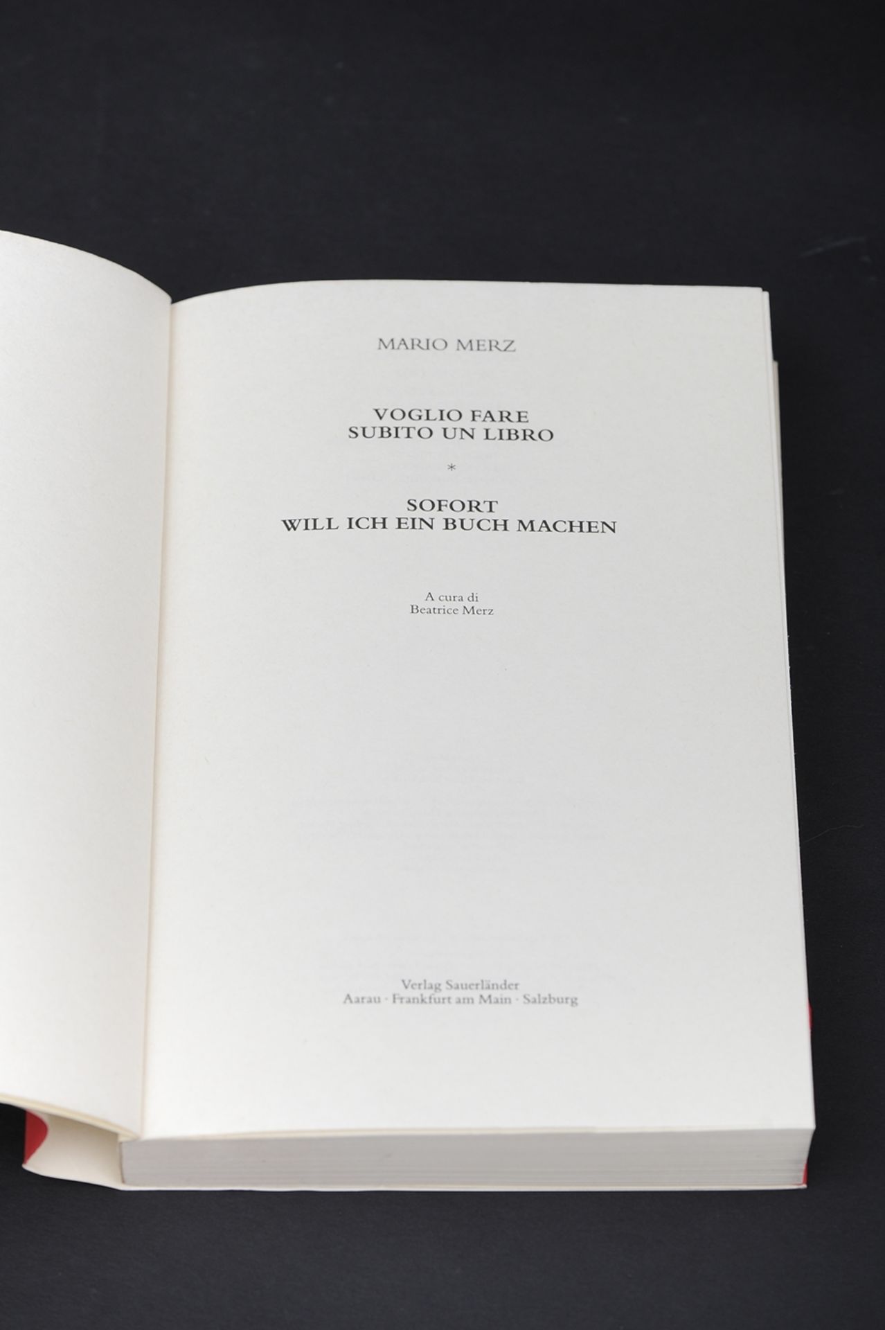 "Voglio fare subito un libro" - vom Künstler handsigniertes Exemplar. Aus der Sammlung Dr. Wilhelm - Image 3 of 3
