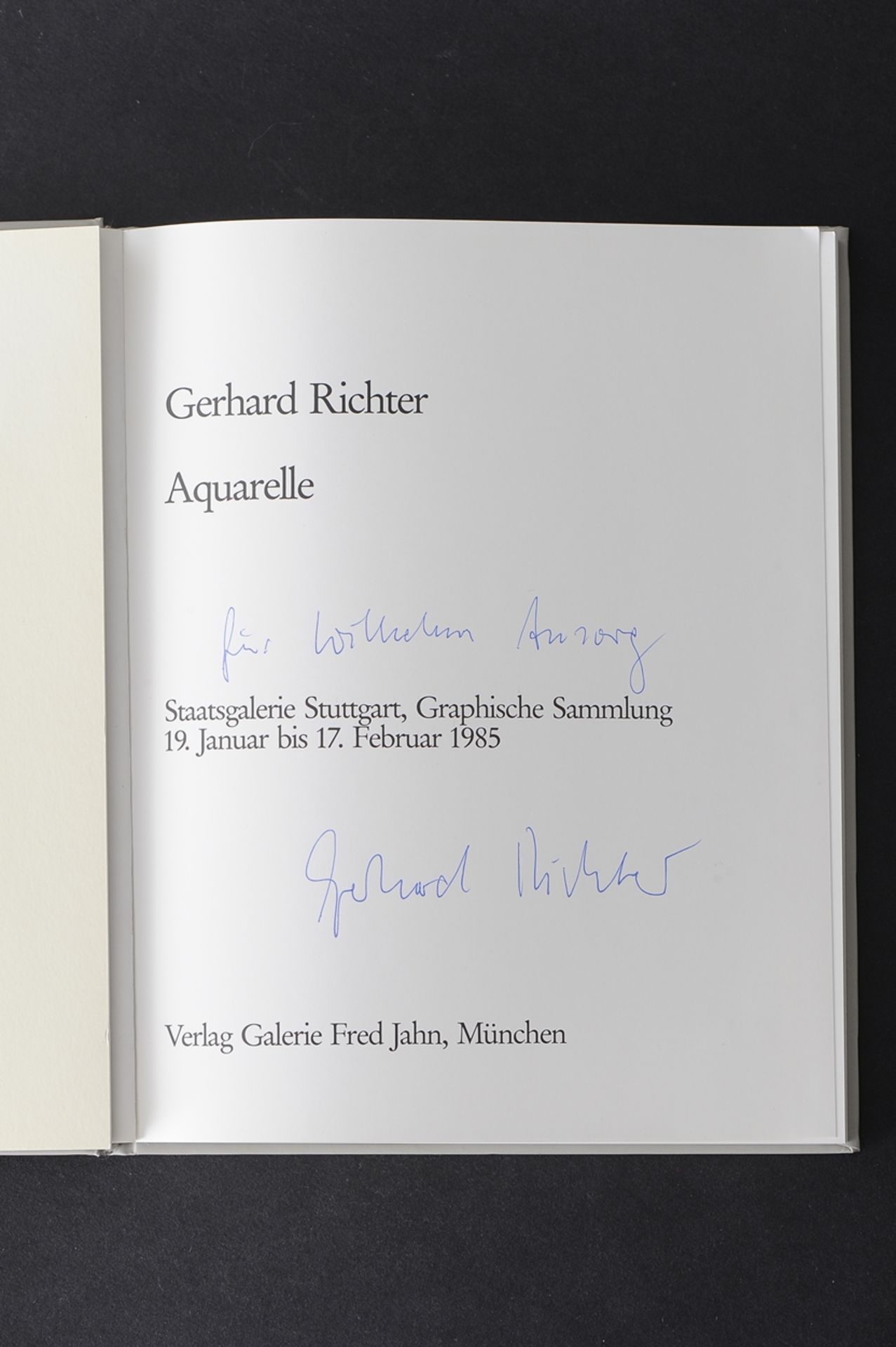 Gerhard Richter - handsigniertes Buch aus der Sammlung des Dr. Wilhelm Ansorg, Goslar. - Image 2 of 2