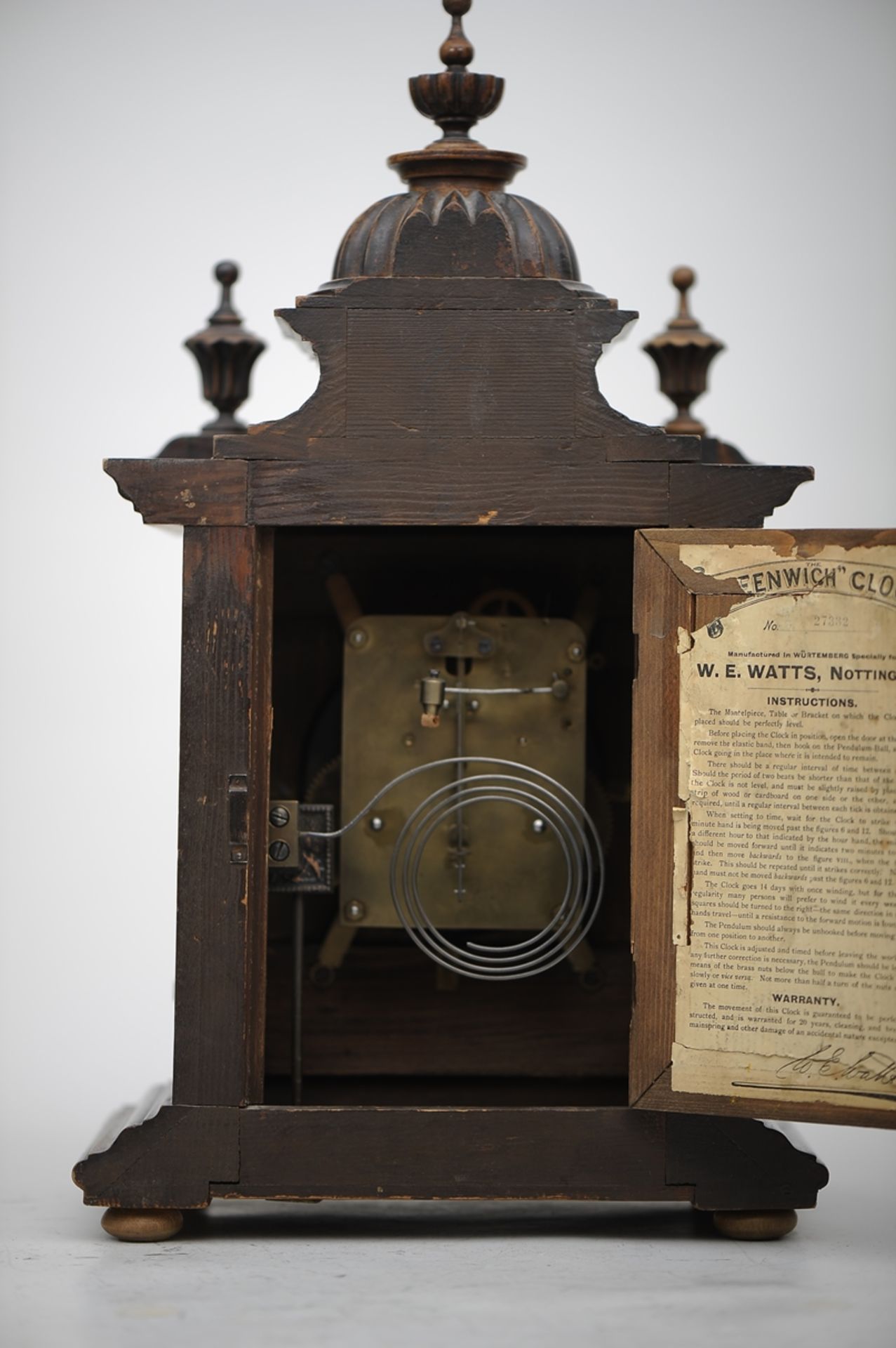 Kaminuhr, Historismus - "The Greenwich Clock" - aufwändig mit "Dachschindeln" und Türmchenabschlüss - Image 9 of 14