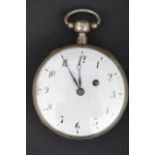 Antike, offene Herrentaschenuhr, 19. Jhdt., ungeprüftes, mechanisches Uhrwerk, Ziffernblatt mit Sch