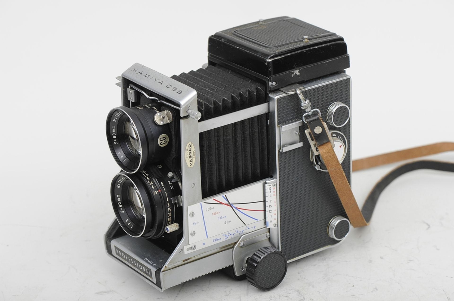 "MAMIYA C 33" - Professional-Stereokamera, mit Mamiya-Sekkor Objektiven, 1.2,8, f=80mm, No. 756412 - Image 6 of 19