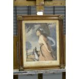 Antiker Bilderrahmen des 19. Jahrhunderts mit Messing-Eckrosetten. Lichtes Innenmaß ca. 31,5 x 38,8