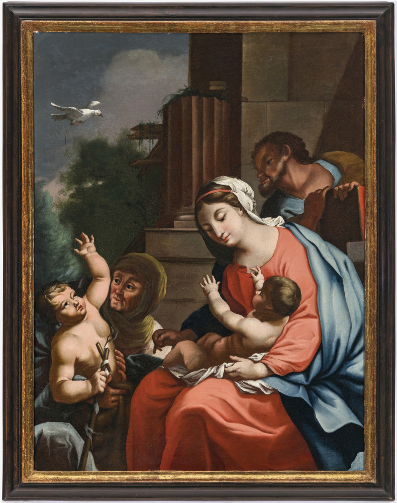 The Holy Family with Saint Anne and John the Baptist as a boy - Image 3 of 4