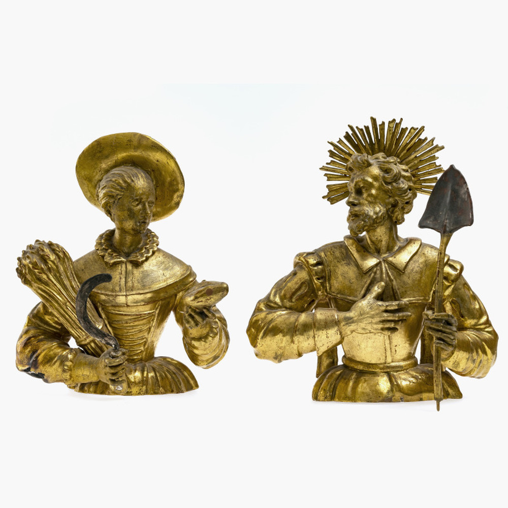 A pair of busts of saints - Image 2 of 2