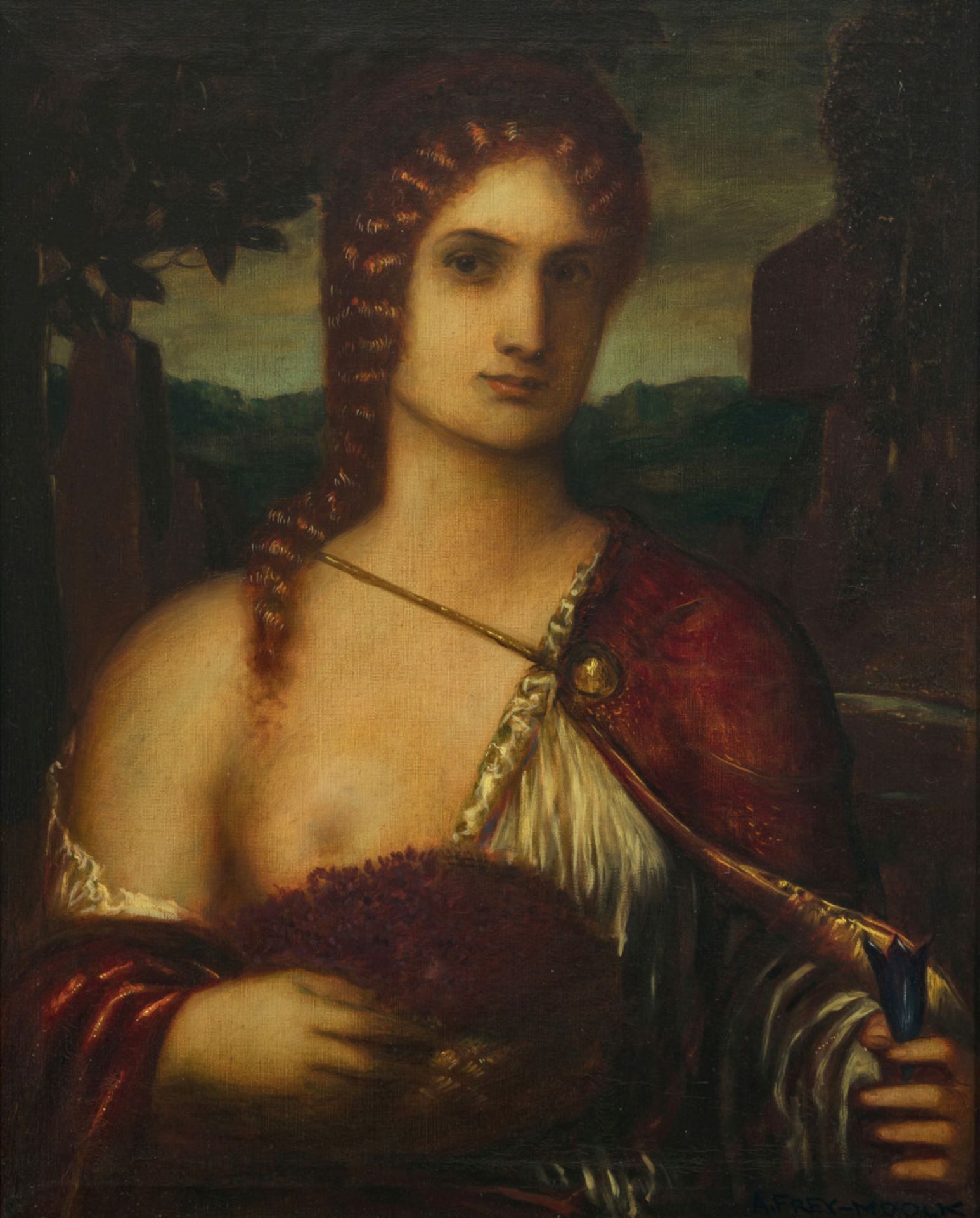 Adolf Frey-Moock - Mythologische Frauengestalt (Diana?). 