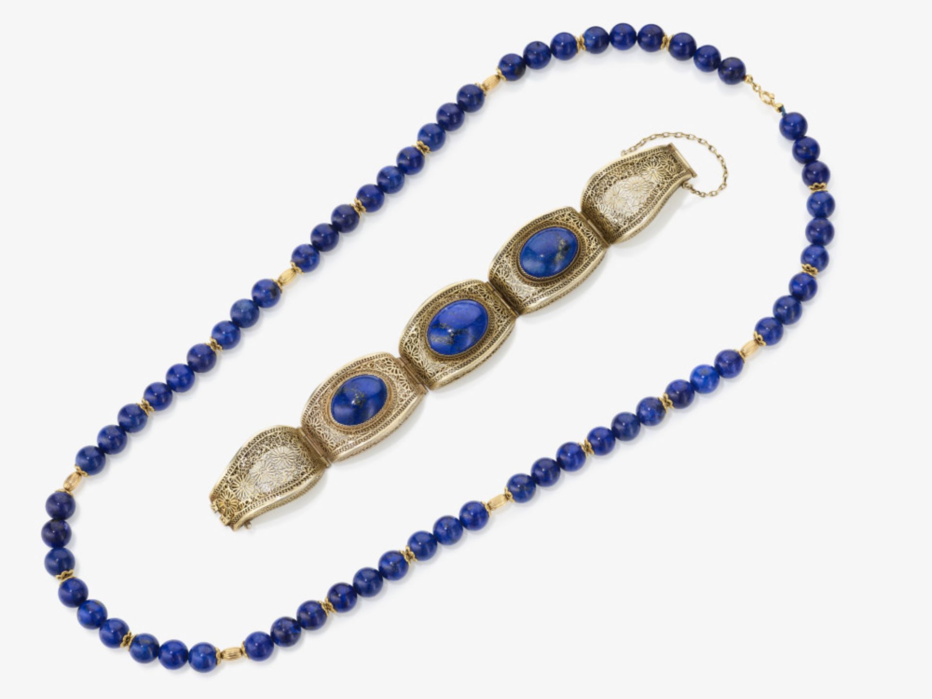 Kette und Armband mit Lapislazuli - Bild 2 aus 4