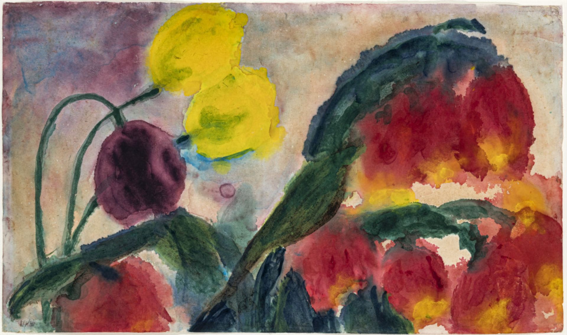 Emil Nolde - Kakteen und Tulpen. 1954/55