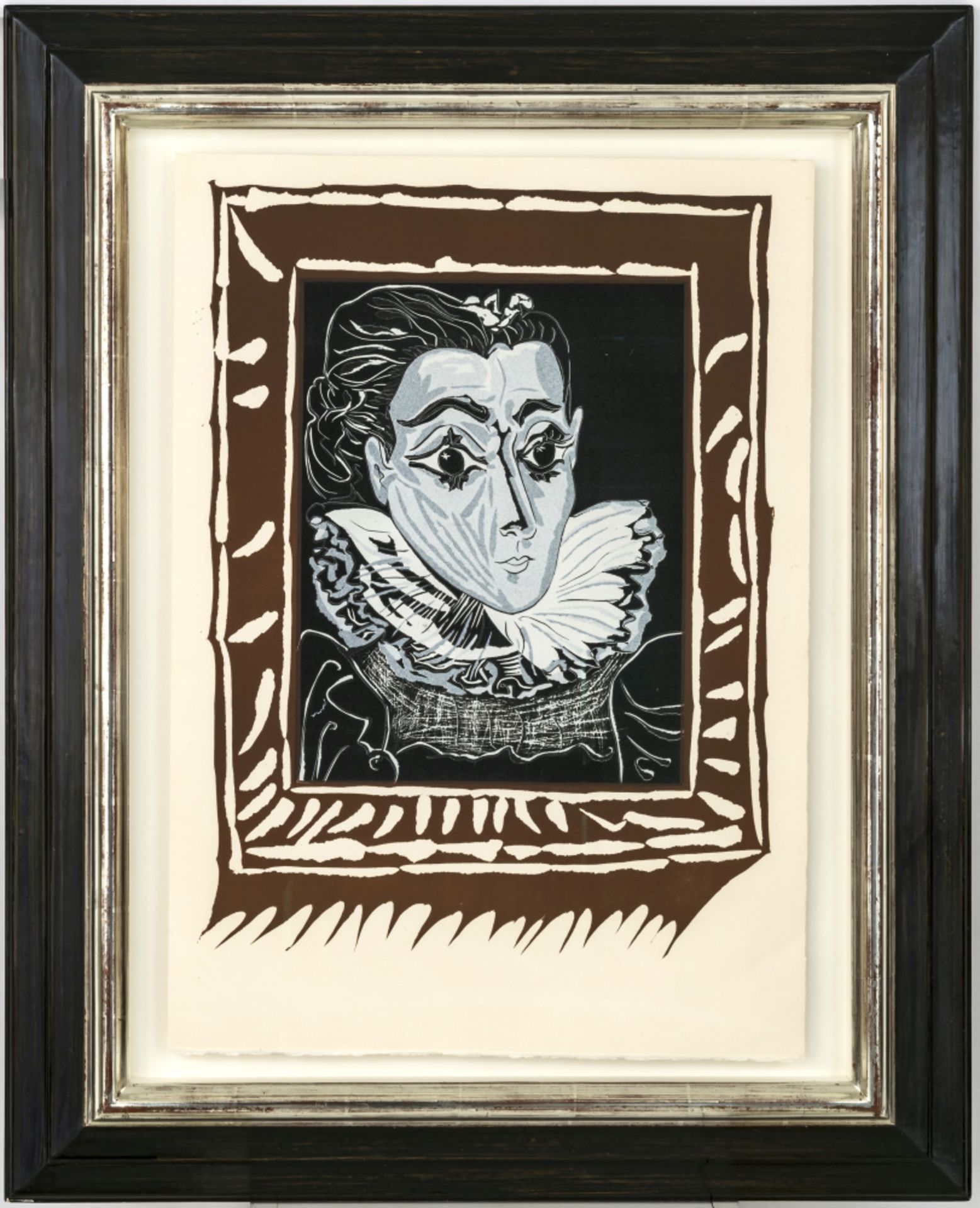 Pablo Picasso  - La Dame à la Collerette (Portrait de Jaqueline à la fraise). 1963    - Bild 3 aus 4