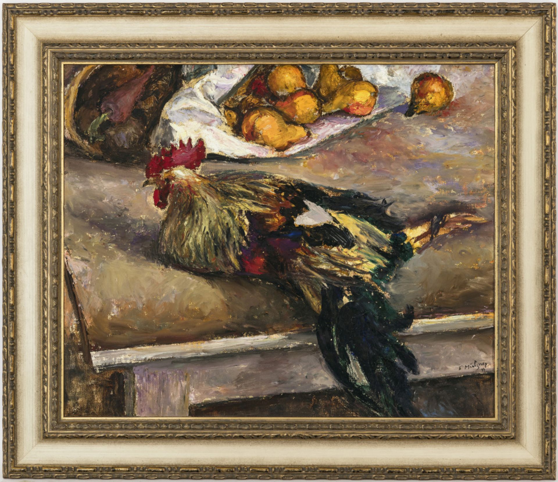 Still life with fruits and cock - Image 4 of 4