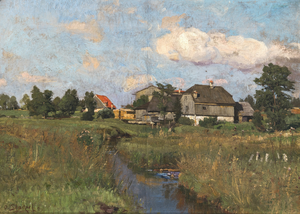Homestead by the stream