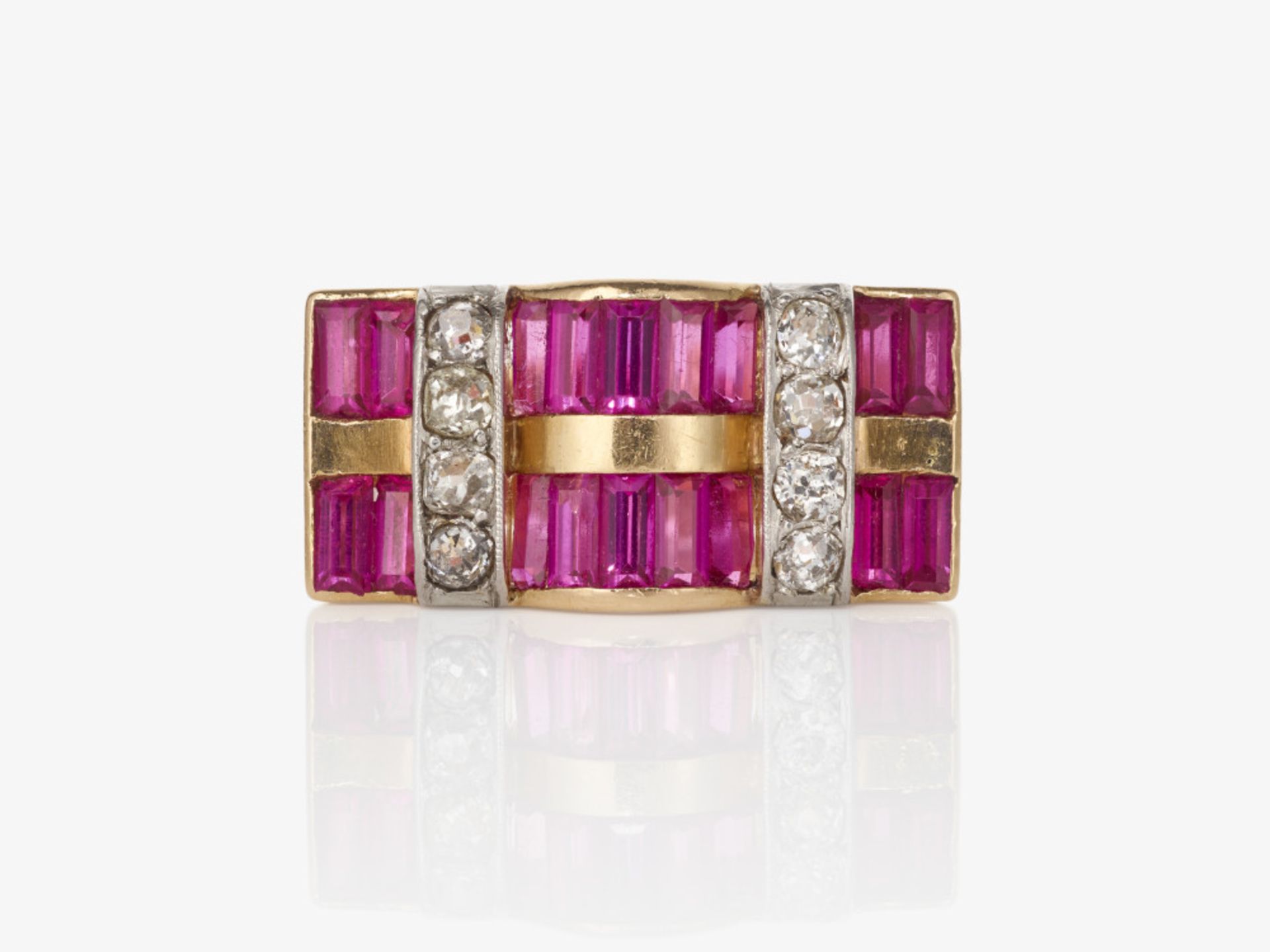 A ring with rubies and diamonds - Image 3 of 4