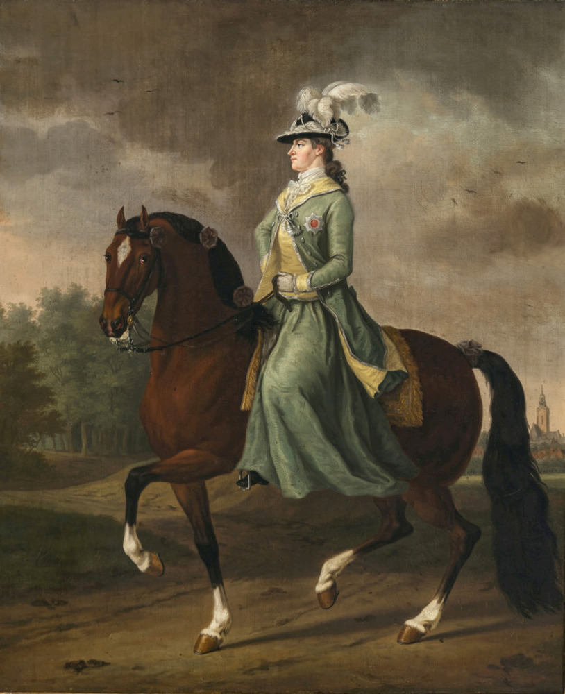 Princess Frederika Sophia Wilhelmina of Prussia on horseback