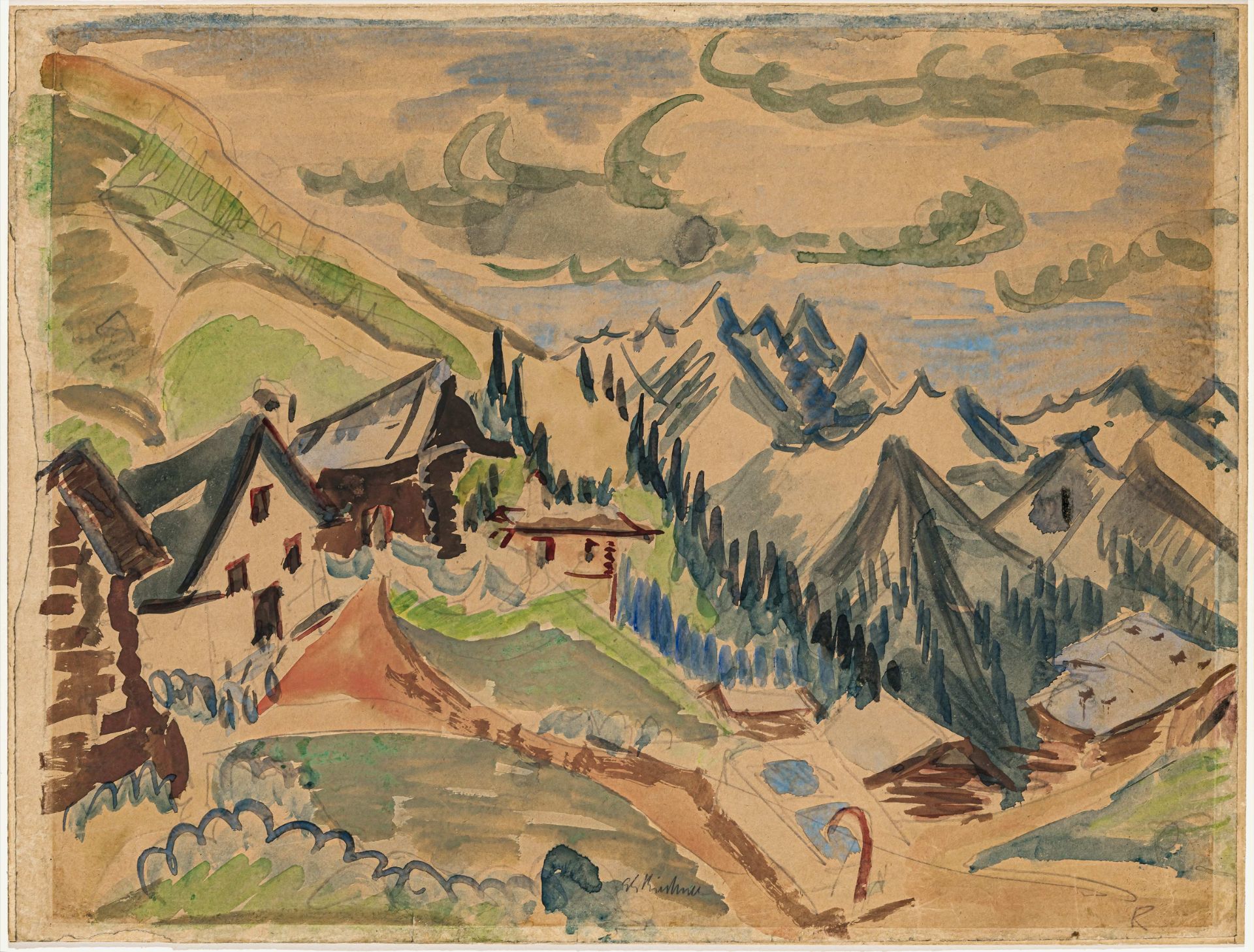 Ernst Ludwig Kirchner - Stafelalp. Um 1918