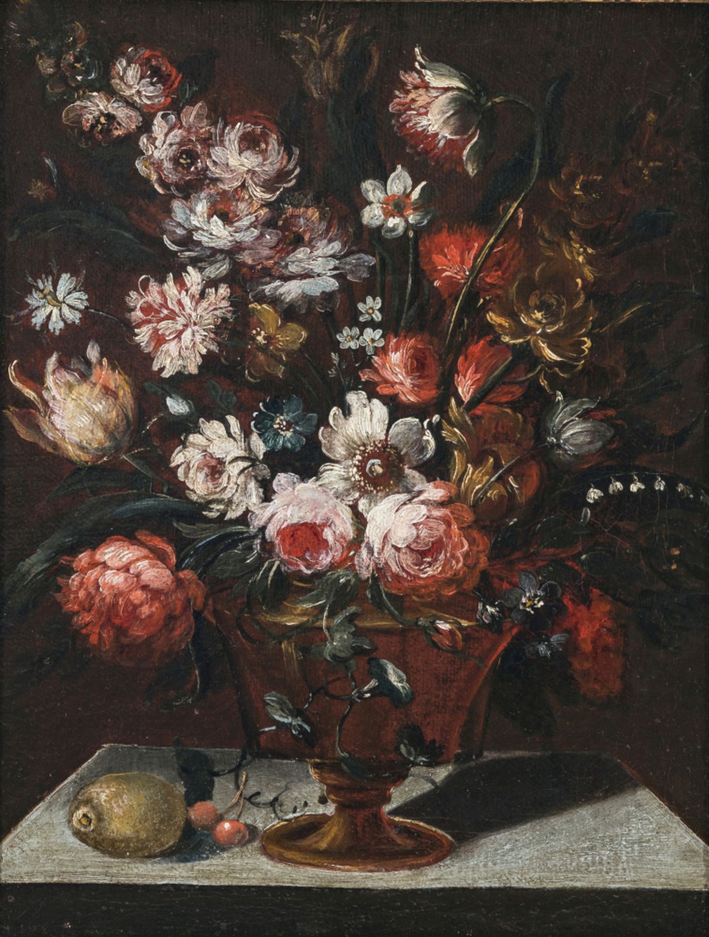 Still life of flowers in a copper vase - Image 2 of 4