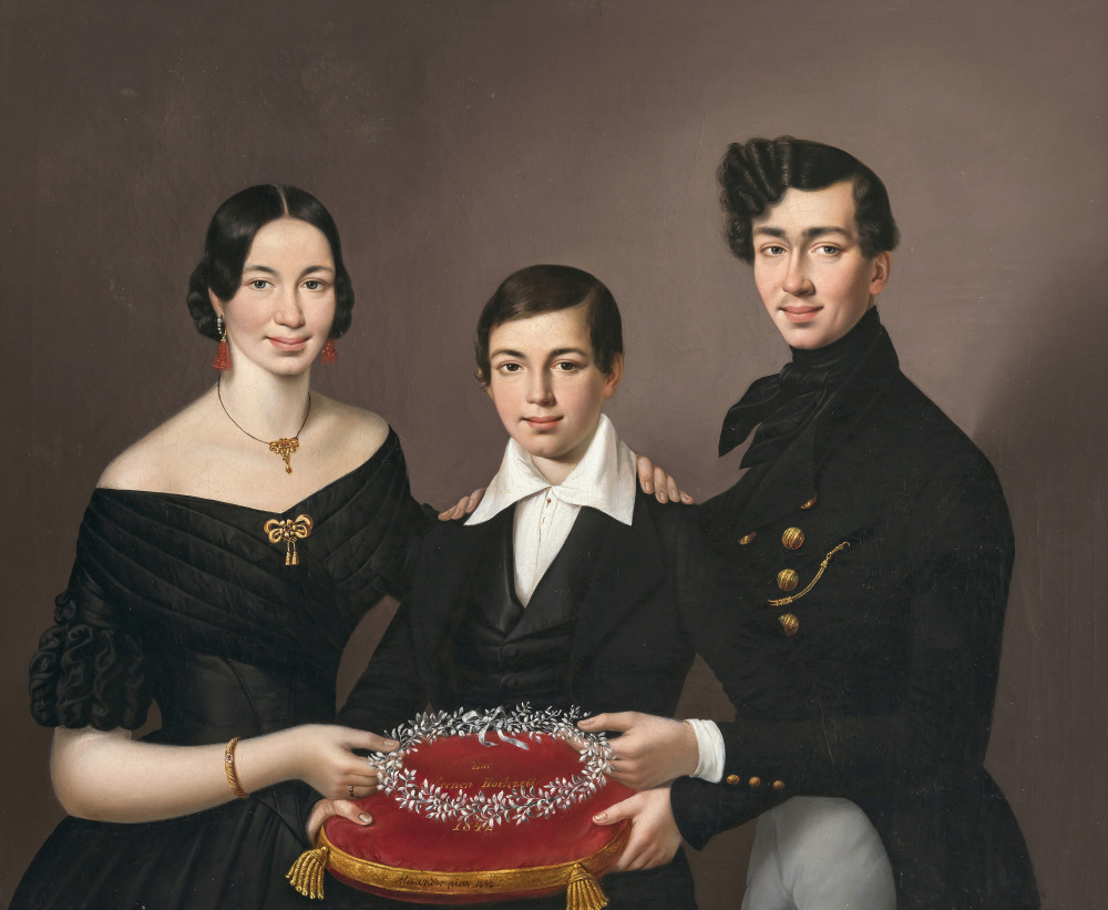 Portrait of three siblings