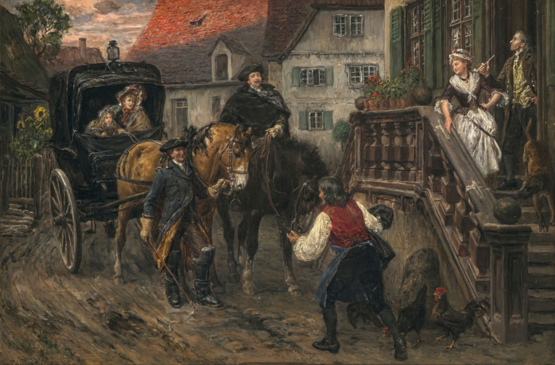 Arrival of the carriage 