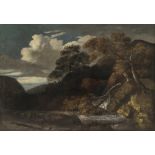 Jan Looten um 1618 Amsterdam - 1681 England, zugeschrieben - Waldige Berglandschaft mit Wasserfall