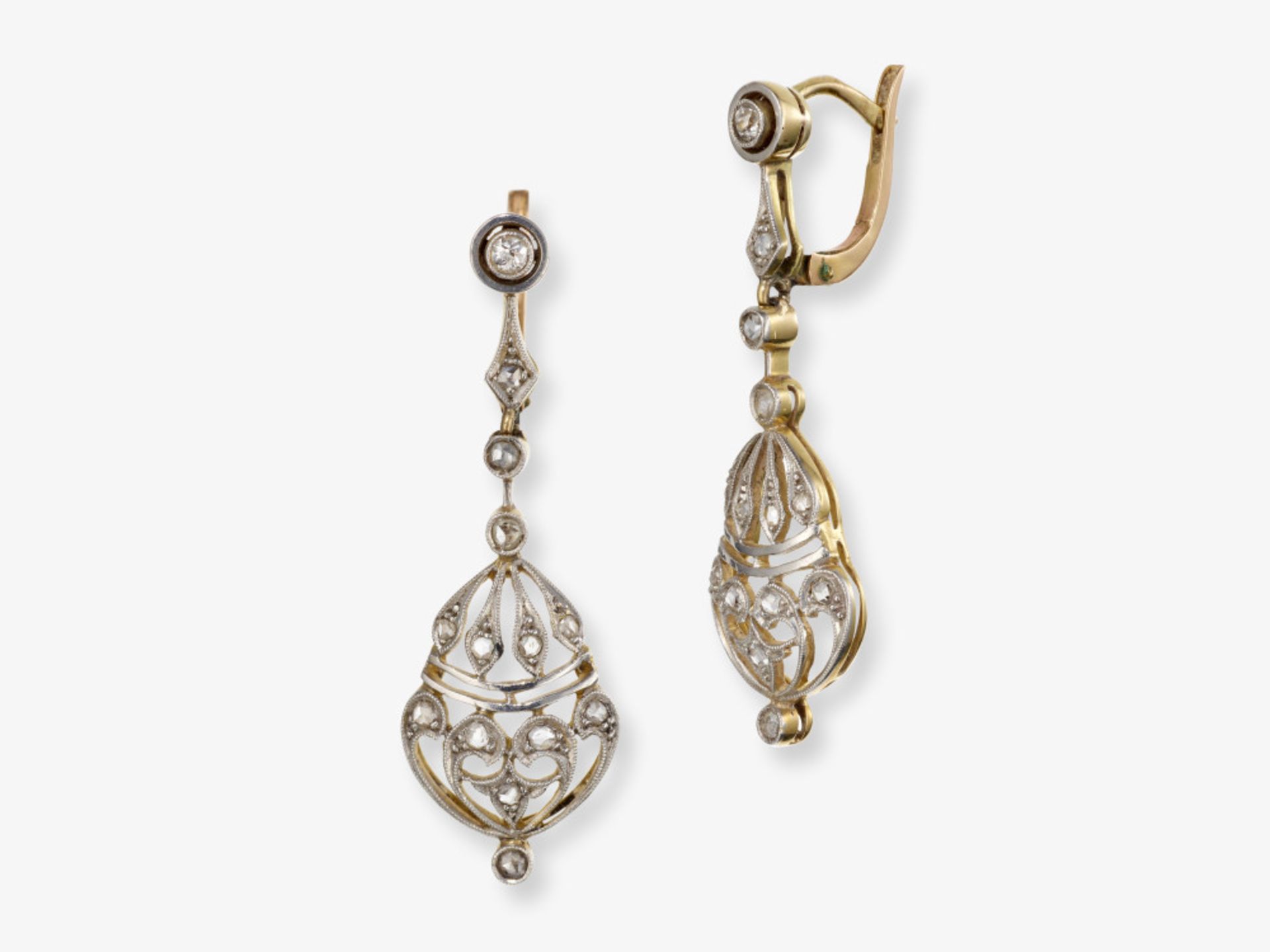A pair of diamond drop earrings - Image 2 of 2