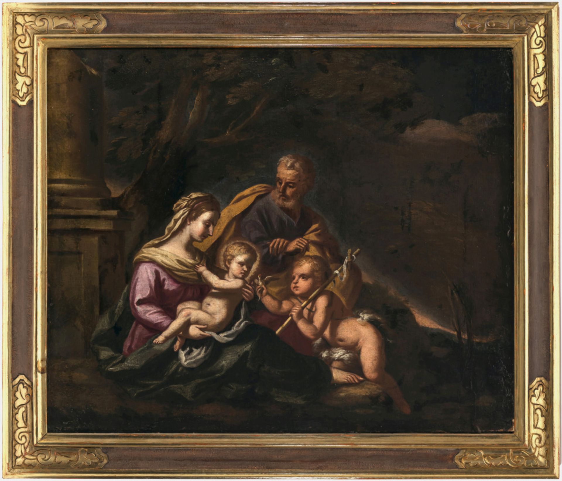 Italien 17. Jh.   - Die Heilige Familie mit dem Johannesknaben    - Bild 3 aus 4