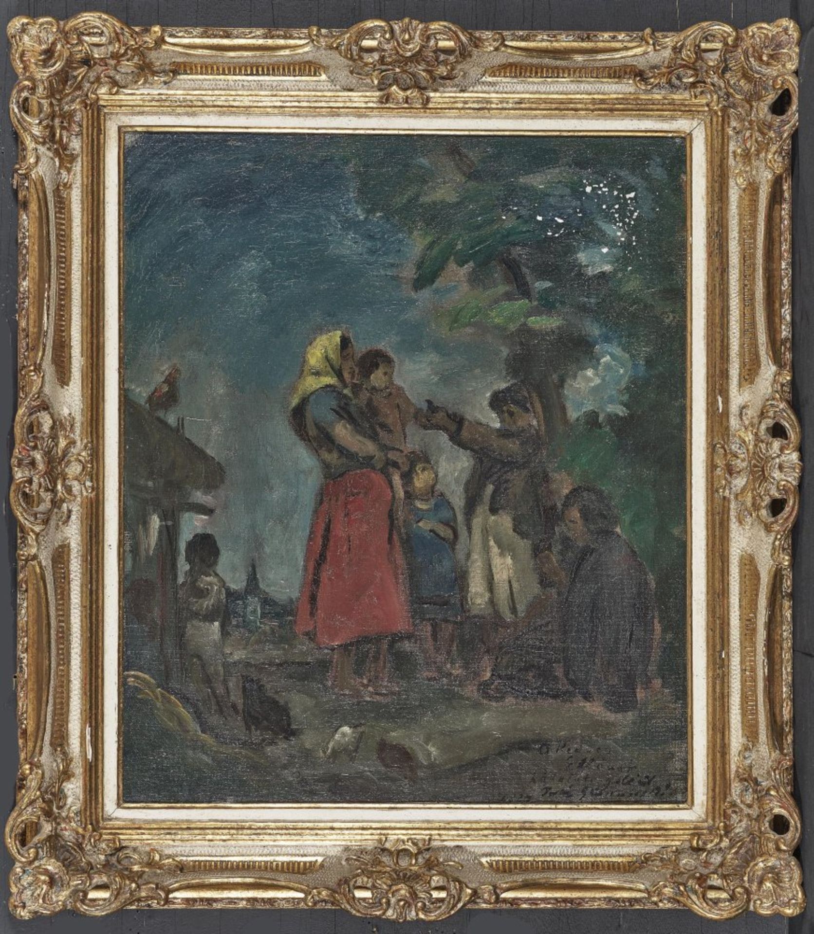 Peasant woman with children in conversation - Image 3 of 4