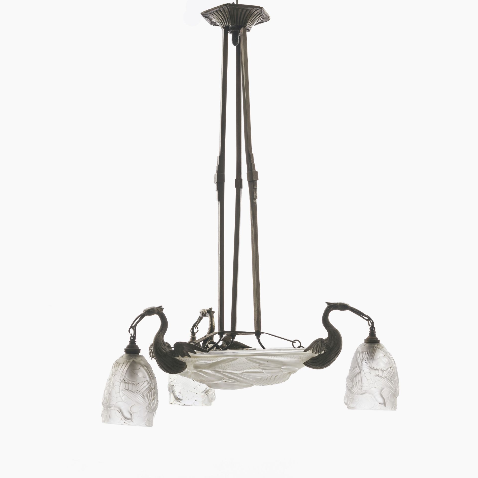 Art-Deco-Deckenlampe, vierflammig