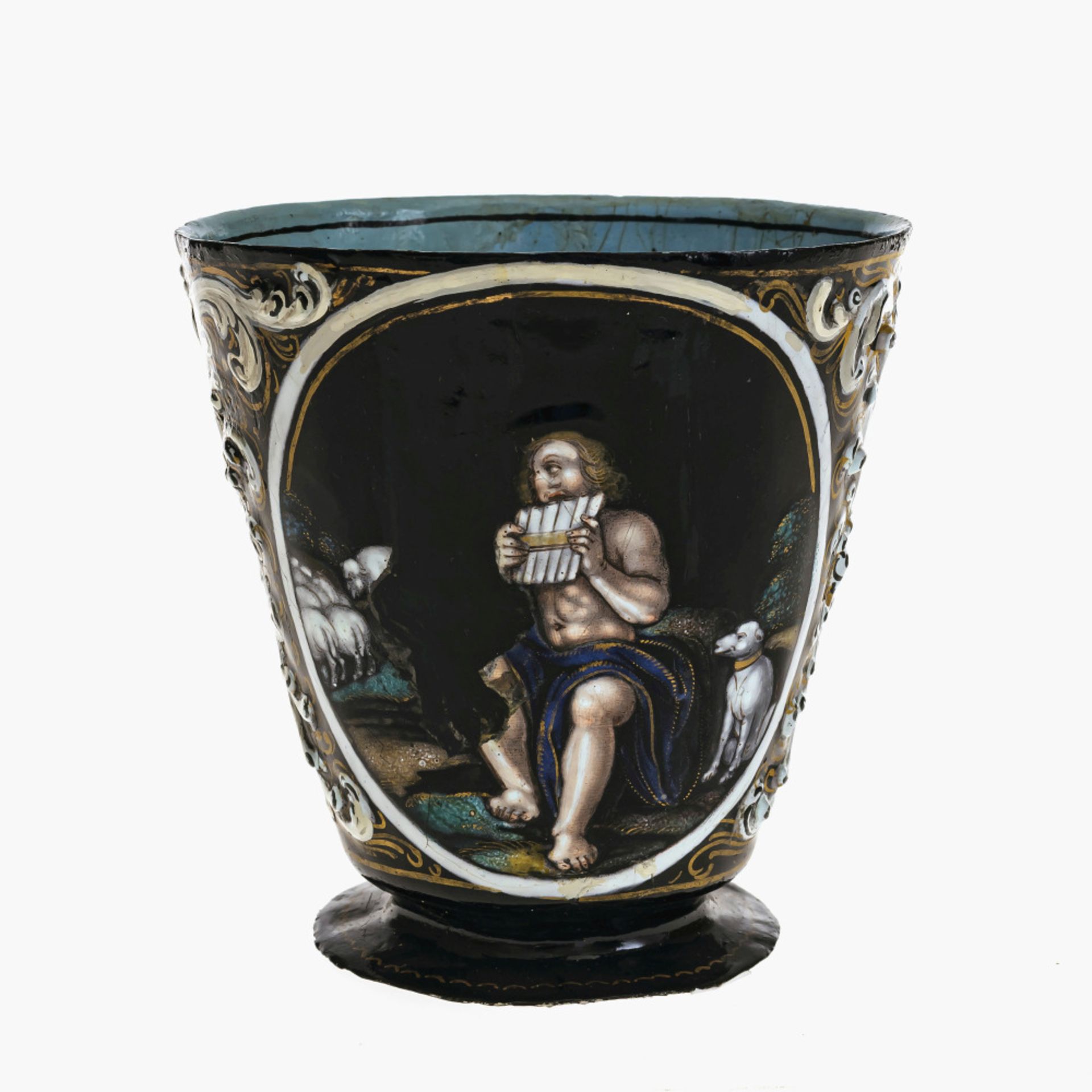 A cup - Limoges, probably 17th century, attributed to Jacques Laudin