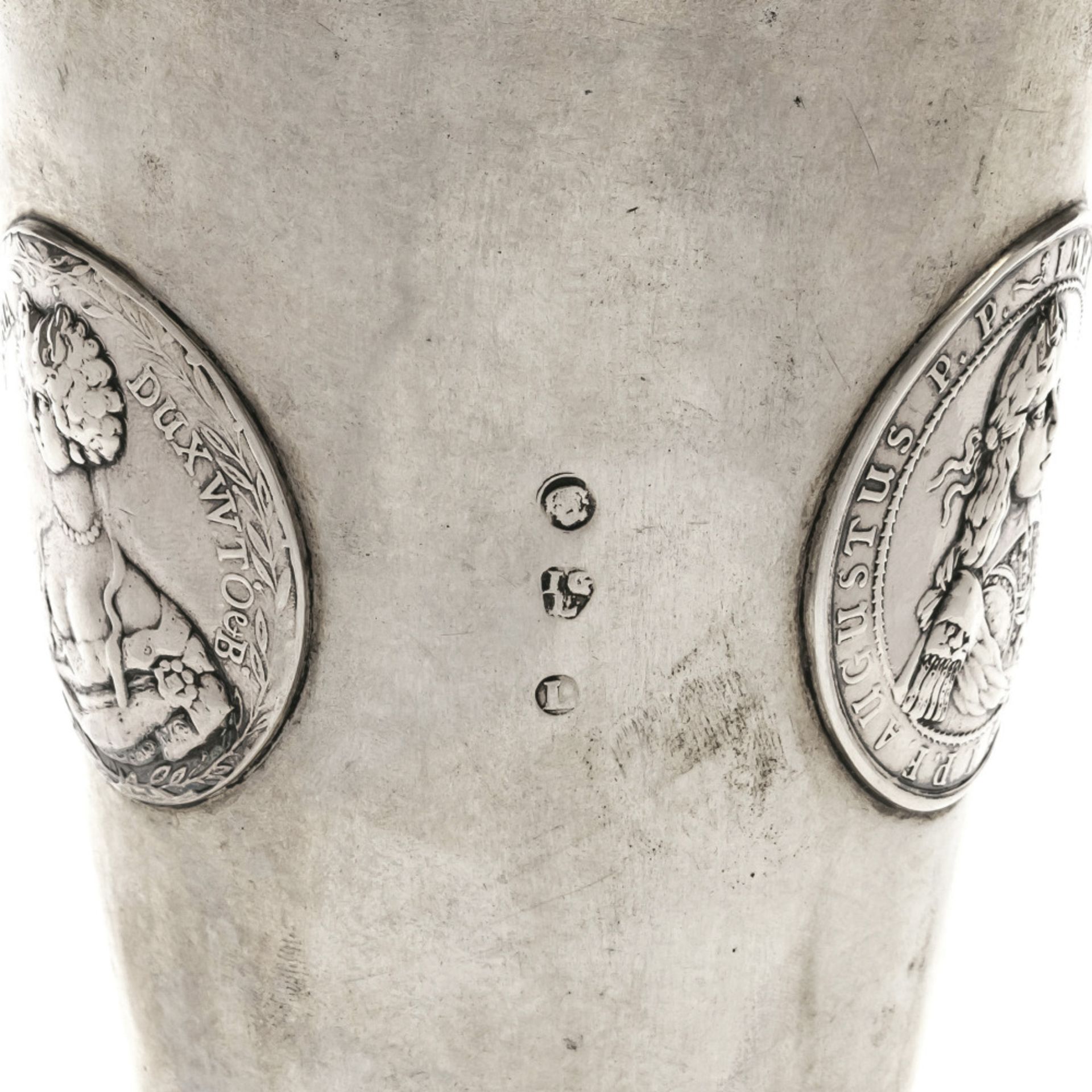 A cup with cover - Breslau, 1793 - 1796, Joseph Gottlieb Lederhose - Image 2 of 3