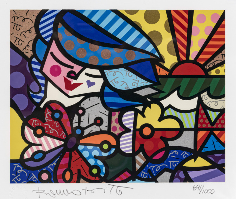 Romero Britto - From the Britto Garden. 2001 / Deeply in Love. 2002