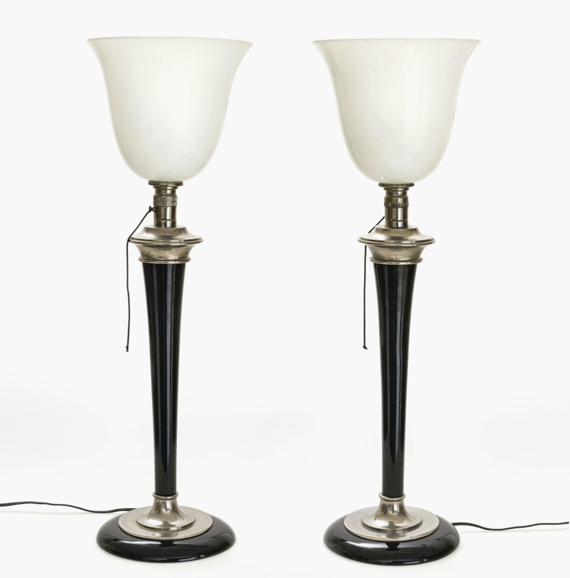 A pair of "Mazda" Art Deco lamps - France