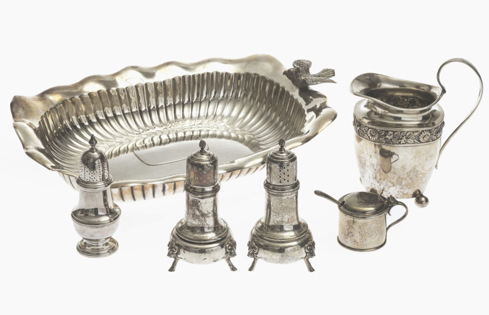 A mixed lot of six utility silver pieces - Germany, England, USA and others, 19th / 20th century